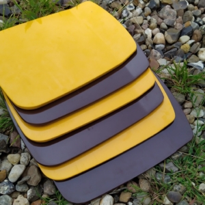 Rosti orange/brun 6 STK. – klassisk dansk design til morgenbordet. 3 af hver farve.