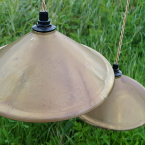 Køkkenlamper – Messing 25 cm – 2 stk incl. ledning.