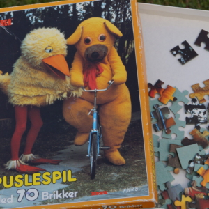 Bamse og kylling Puslespil. Retro klassiker for børn. 70 brikker.