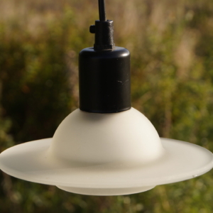Ufo lampe 17 cm diameter materet glas