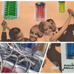 Originale Osram party lux lamper fra 70 erne.