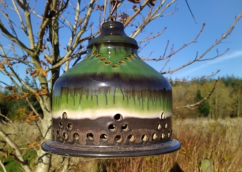 Unika dansk retro håndlavet keramiklampe