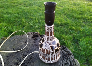 Smuk retro mosaik lampe