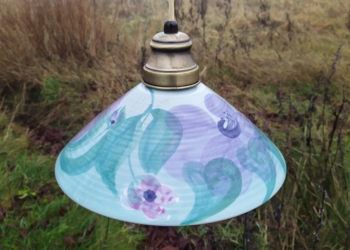 Smuk stor dansk keramik lampe fra Søholm