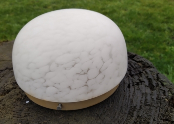 Smuk plafond i mat mønstret glas 20 cm i diameter