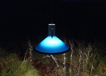 Smuk Holmegaard glas pendel 32 cm i diameter