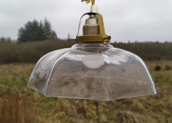 Smuk eksklusiv glas paraply lampe 24 cm i diameter