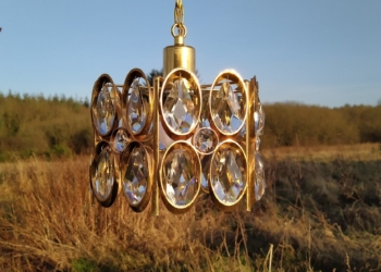 Lækker chandelier lysekrone med prismer