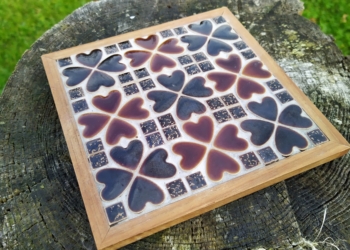 Vintage mosaik bordskåner