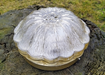 Smuk vintage plafond med druer i glasset. 21 cm