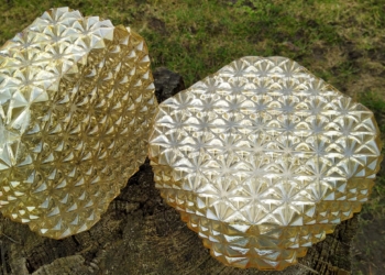 Sjældent sæt med 2 unikke plafonder. 20×20 cm. Sætpris