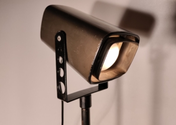 Sjælden svensk BOFA skrivebords lampe 80 cm høj.